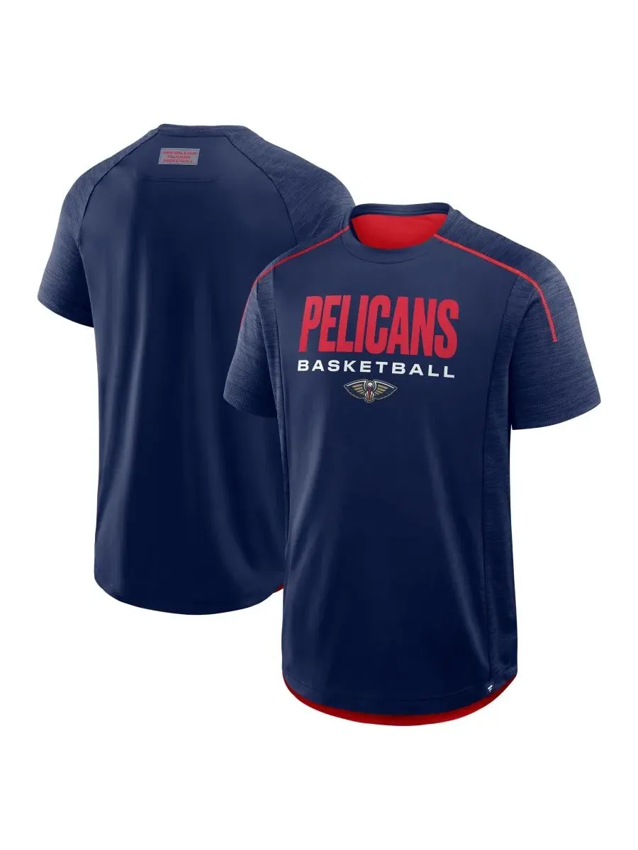 Футболка с коротким рукавом с отражающими деталями New Orleans Pelicans Inbound Pass Play Practice — изображение 1 из 3