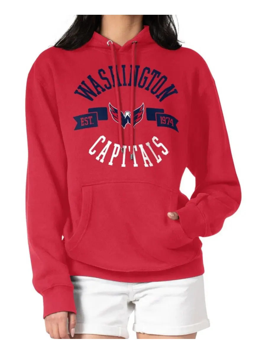 Толстовка на молнии с капюшоном с принтом Washington Capitals G-III 4Her by Carl Banks — изображение 1 из 2, красный