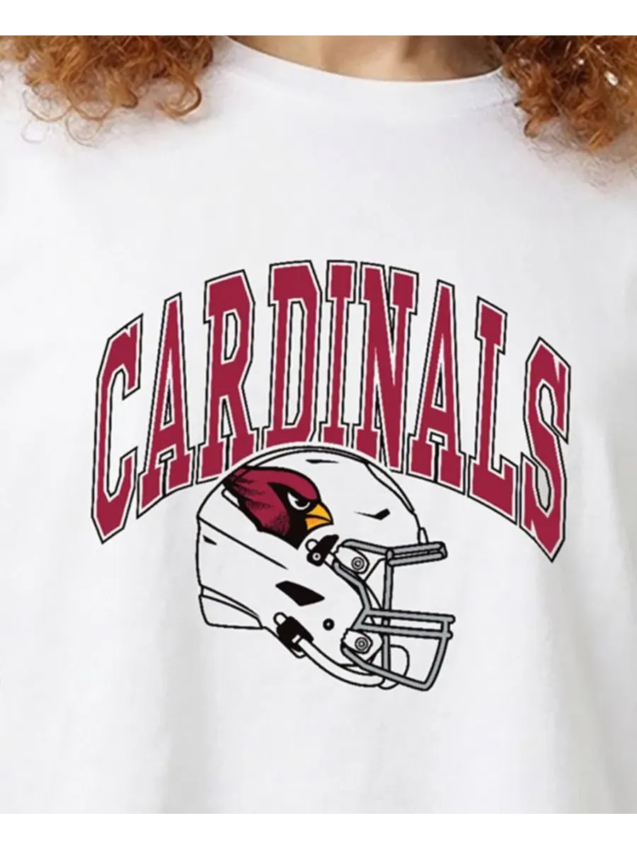Футболка-кроп Champion Arizona Cardinals с принтом — изображение 5 из 5, белый