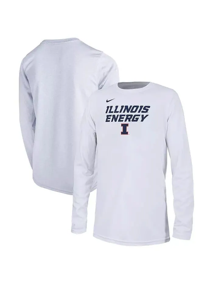 Футболка Energy Youth White Illinois Fighting Illini 2024 On-Court Bench Nike — изображение 1 из 3