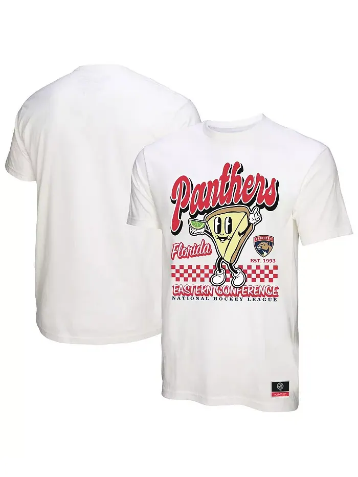 Мужская белая футболка Florida Panthers Local Food Mitchell & Ness — изображение 1 из 3