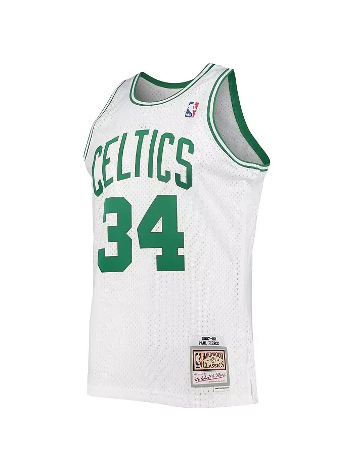 Мужская баскетбольная майка Boston Celtics 2007-08 Hardwood Classics Swingman Пол Пирс в белом — изображение 2 из 2