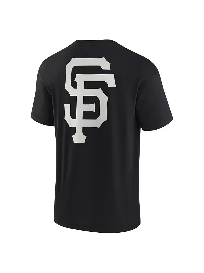 Мужская и женская черная футболка с коротким рукавом San Francisco Giants Super Soft Fanatics — изображение 2 из 3
