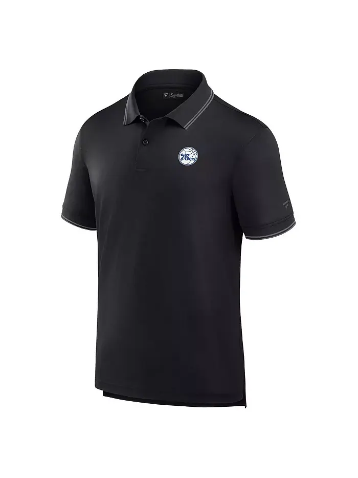Мужская черная поло Philadelphia 76ers Front Office из пике Fanatics — изображение 2 из 3