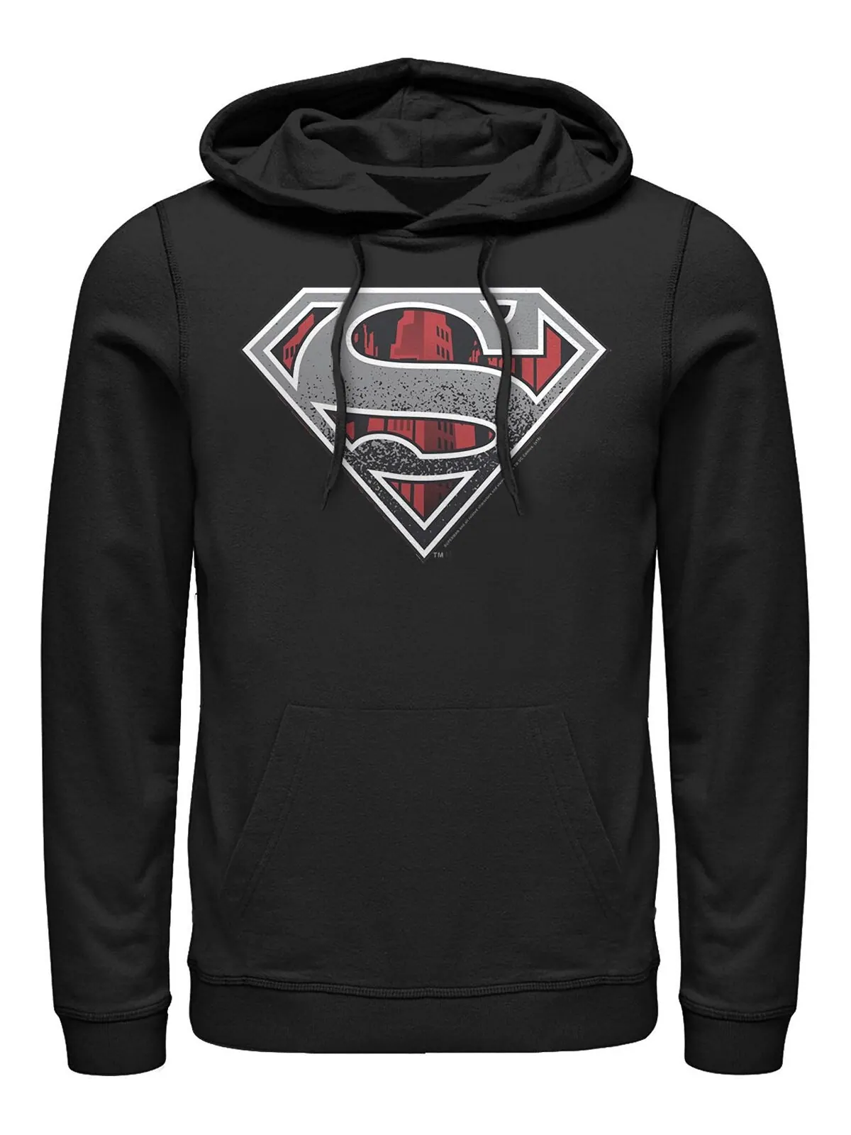 Мужская флисовая толстовка с капюшоном superman concrete logo Fifth Sun — изображение 1 из 1, черный