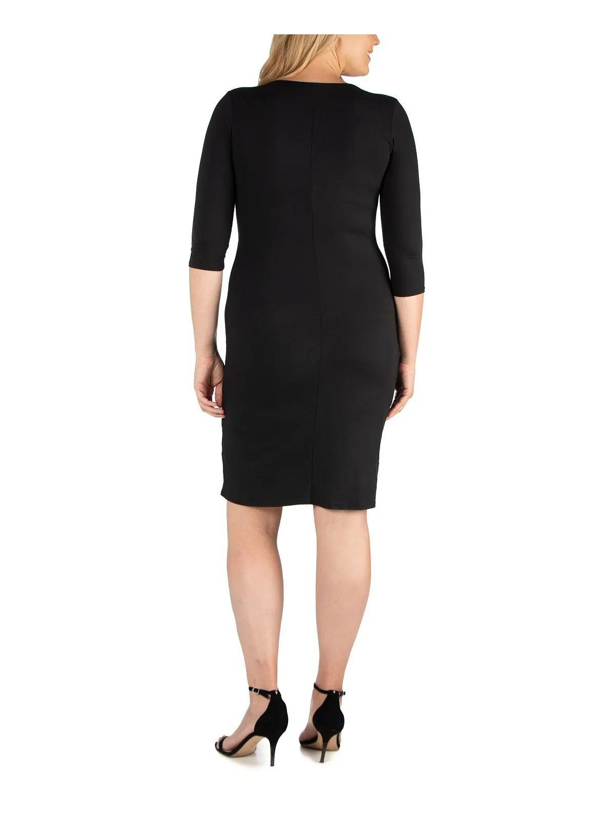 Женское платье больших размеров 24seven Comfort Apparel — изображение 3 из 4, черный