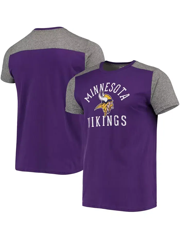 Мужская фиолетово-серая футболка Minnesota Vikings Field Goal Slub Majestic — изображение 1 из 3