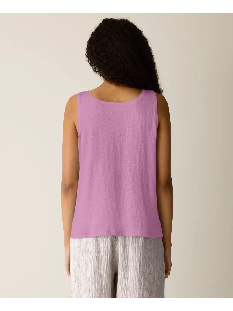 Женский топ-майка из льна с вырезом лодочкой, без рукавов Eileen Fisher, Frlil — изображение 4 из 4