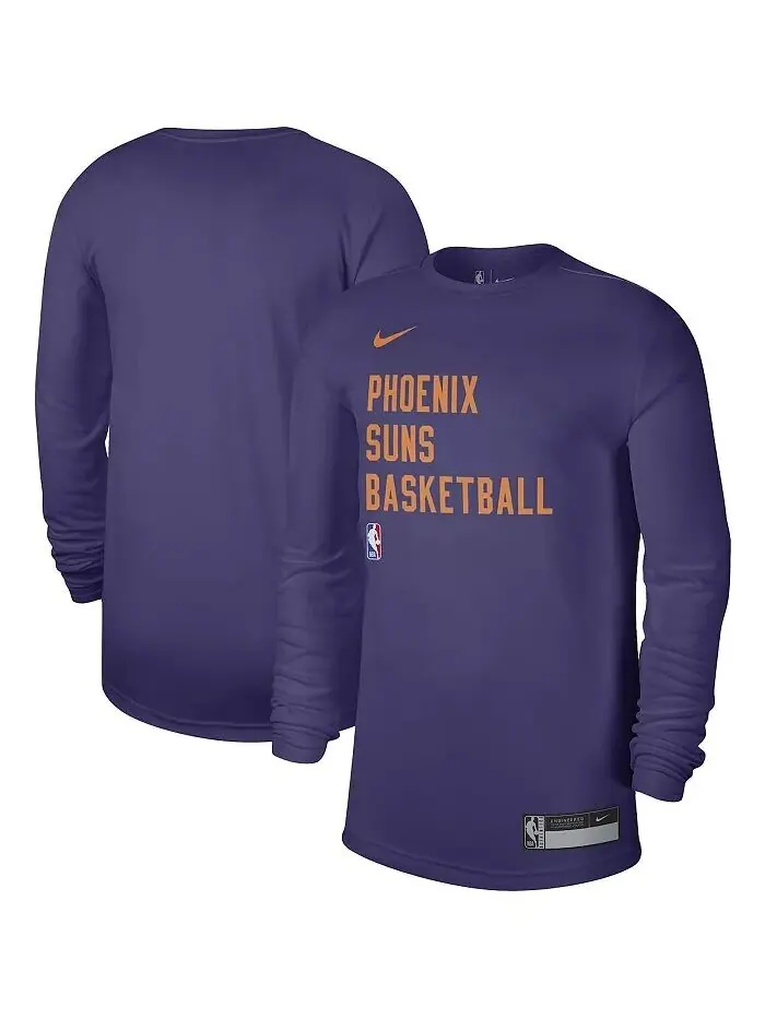 Мужская и женская фиолетовая футболка Phoenix Suns 2023 Legend On-Court Practice с длинным рукавом — изображение 1 из 3