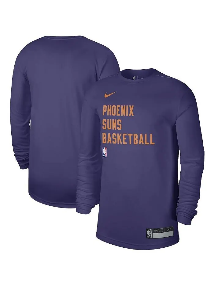 Мужская и женская фиолетовая футболка Phoenix Suns 2023 Legend On-Court Practice с длинным рукавом — изображение 1 из 3