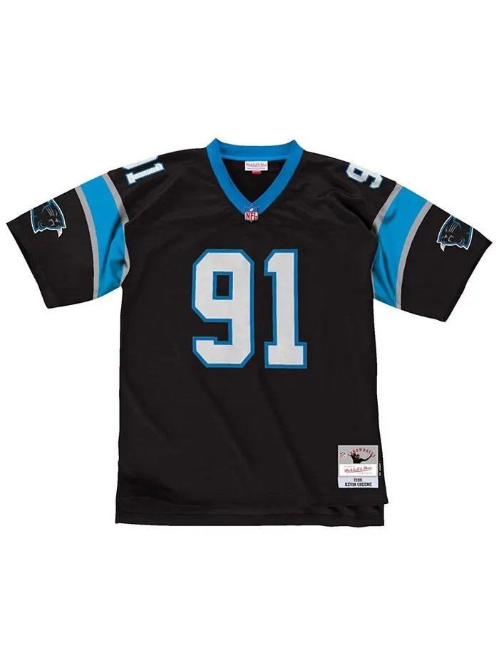 Мужская футболка с репликой Кевина Грина Каролина Пантерс Mitchell & Ness — изображение 3 из 3, черный
