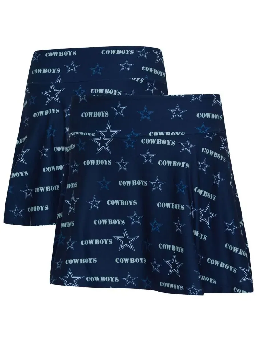 Concepts Sport Женская юбка-шорты темно-синего цвета с мозаичным принтом в стиле команды Dallas — изображение 1 из 3