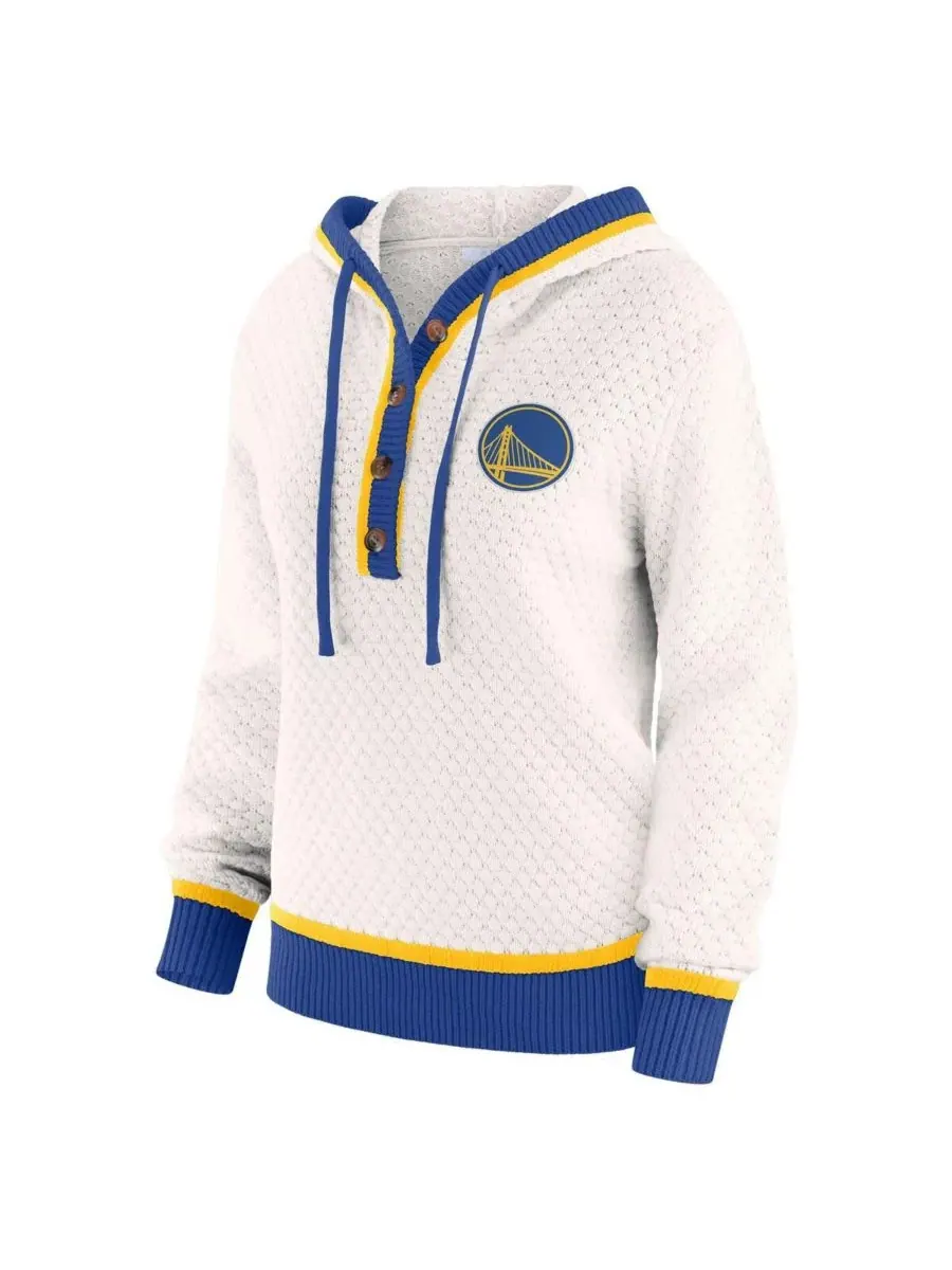 WEAR by Erin Andrews Женская кремовая толстовка большого размера Golden State Warriors — изображение 2 из 3, кремовый синий