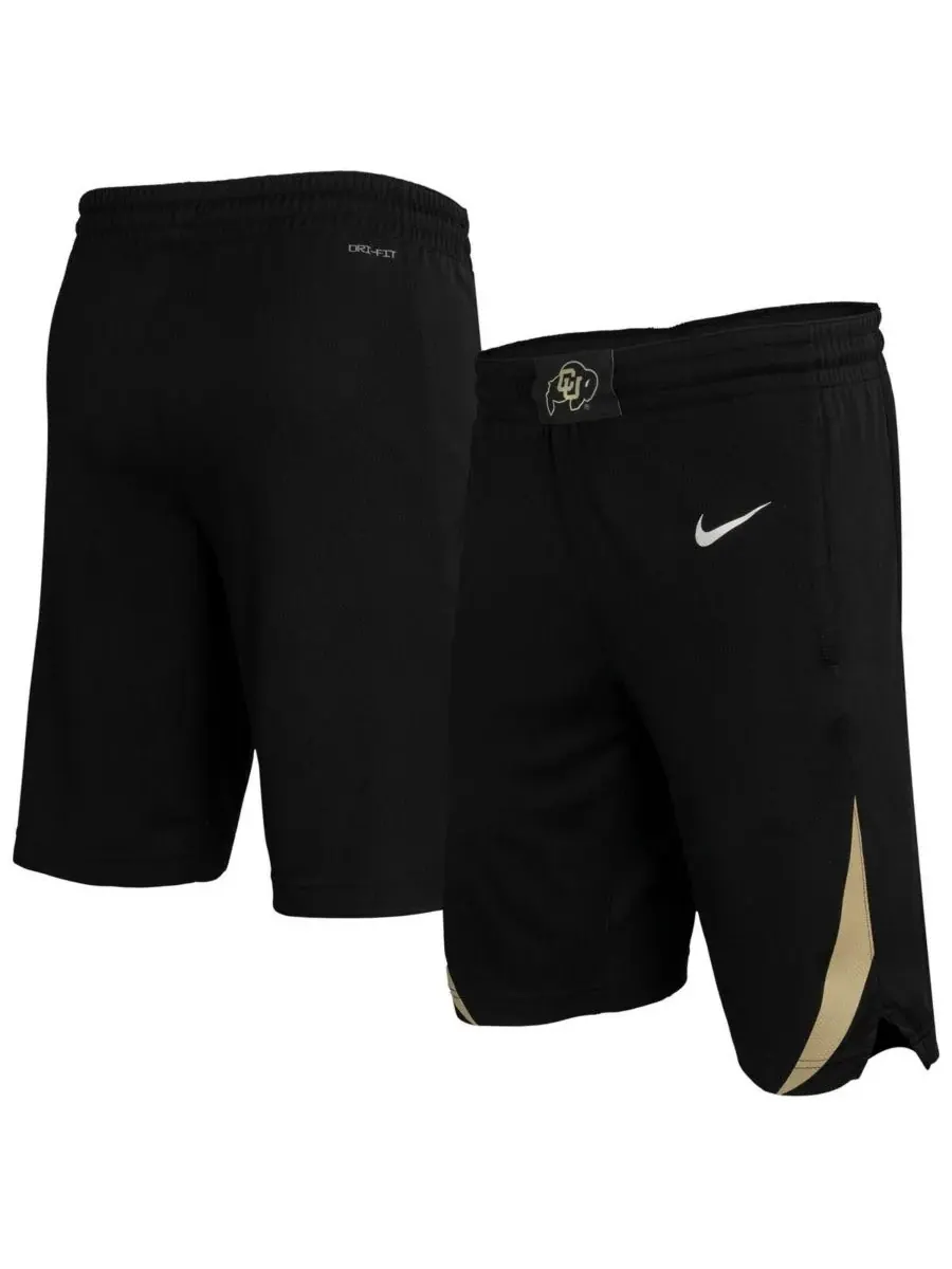 Nike Мужские черные баскетбольные шорты Colorado Buffaloes (реплика) — изображение 1 из 3, черный
