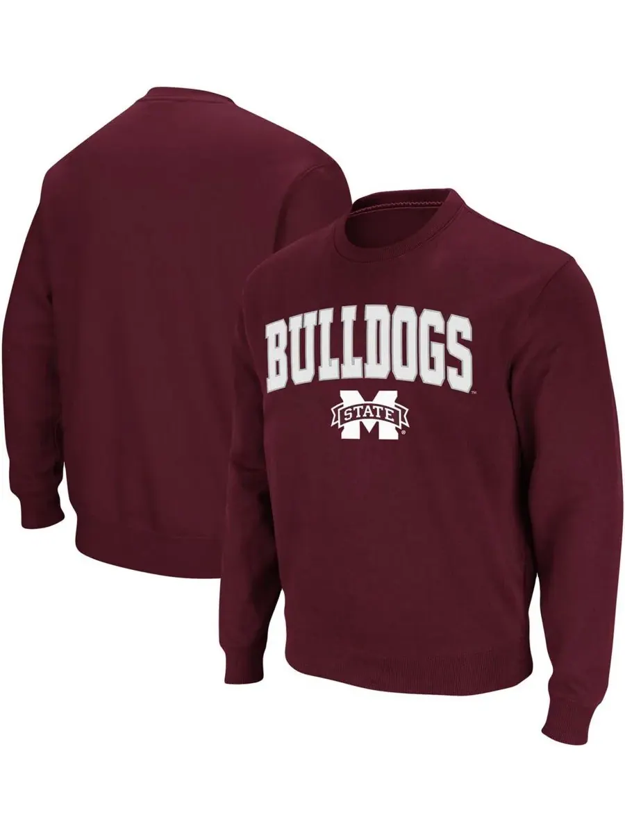 Мужская толстовка с круглым вырезом и логотипом команды Mississippi State Bulldogs Colosseum