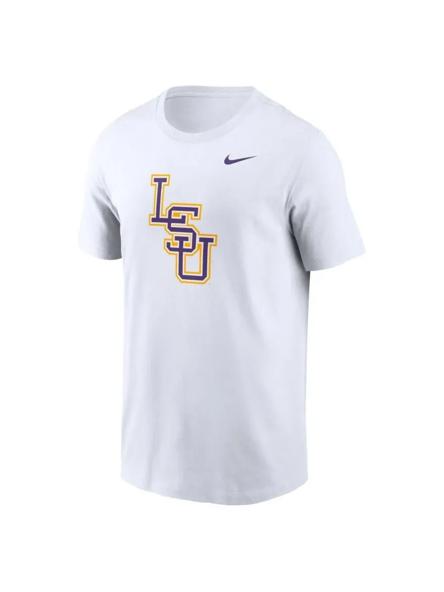 Nike Мужская белая футболка с логотипом бейсбольной команды LSU Tigers — изображение 3 из 3, белый