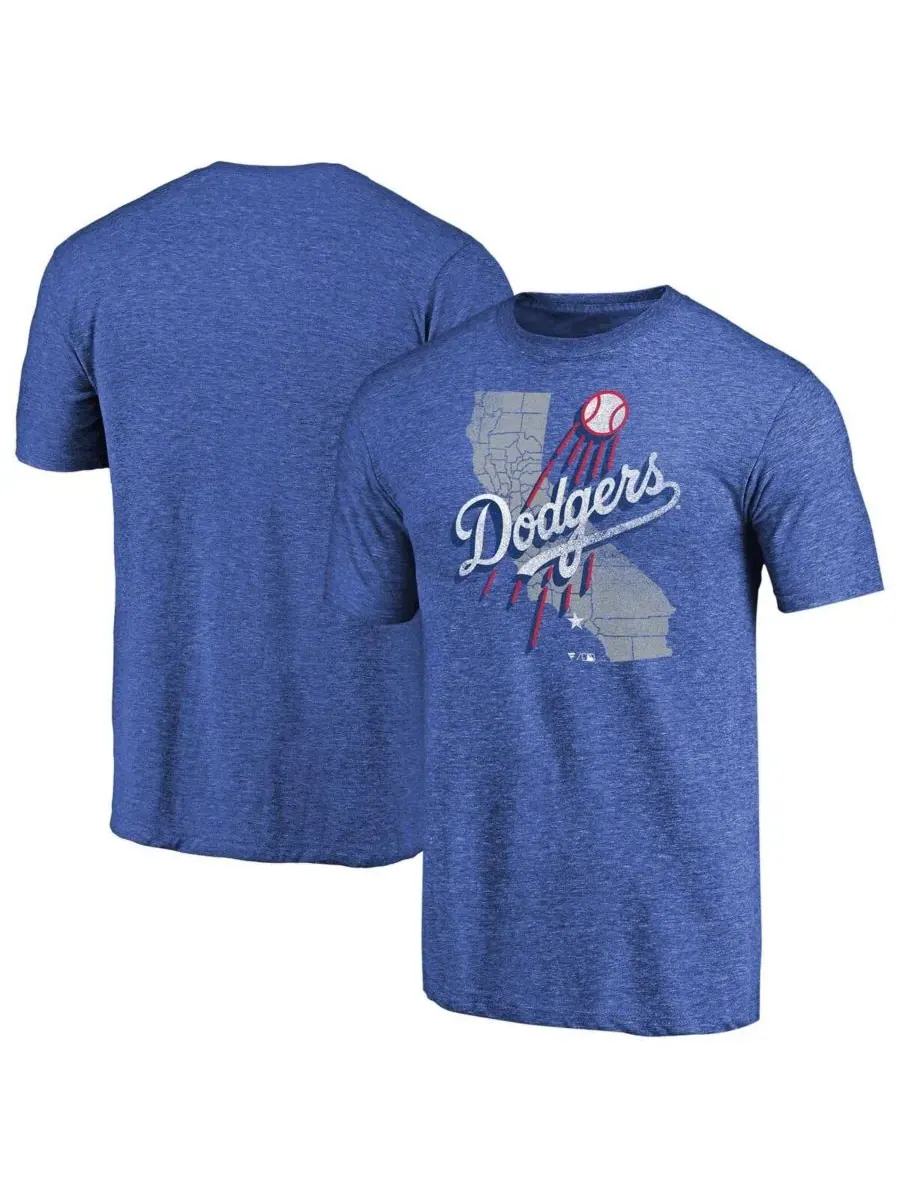 Мужская футболка Royal Los Angeles Dodgers Hometown Collection LA County Fanatics Mto Label — изображение 1 из 3, королевский