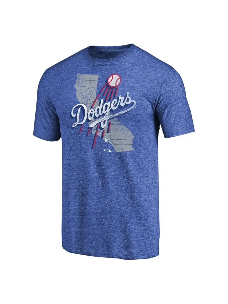 Мужская футболка Royal Los Angeles Dodgers Hometown Collection LA County Fanatics Mto Label — изображение 2 из 3, королевский