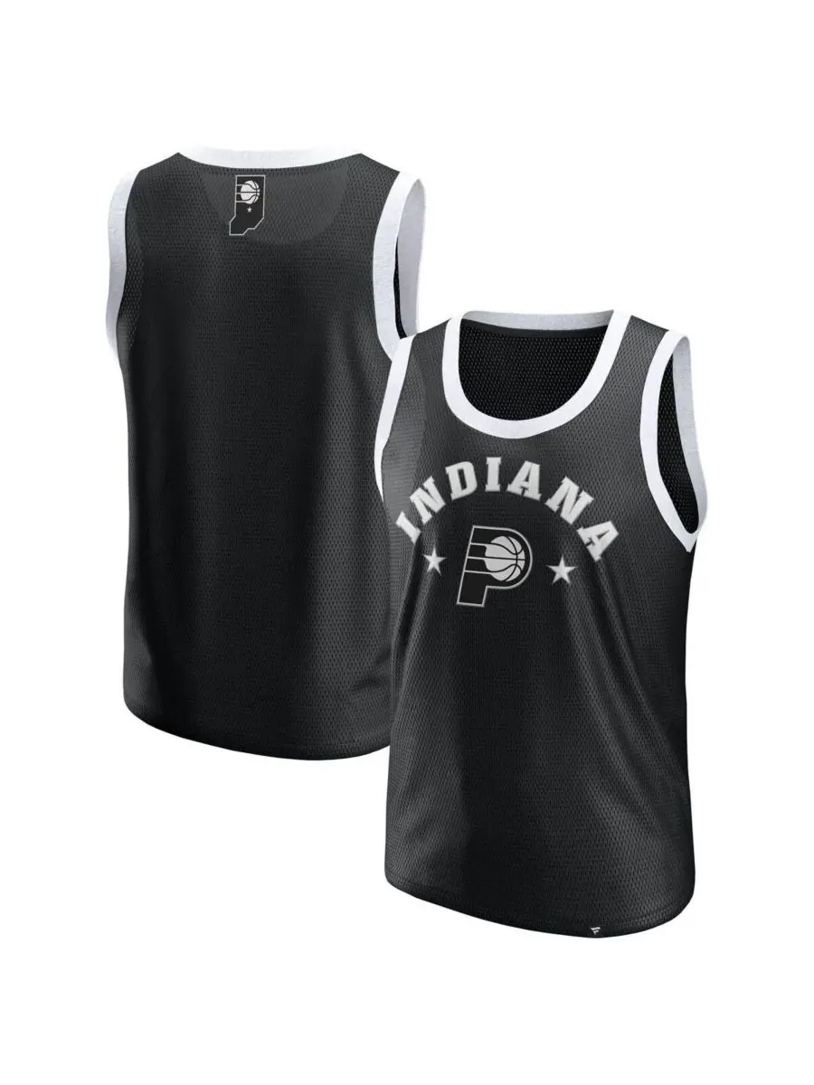 Fanatics Мужская черная сетчатая майка Indiana Pacers — изображение 1 из 3, черный