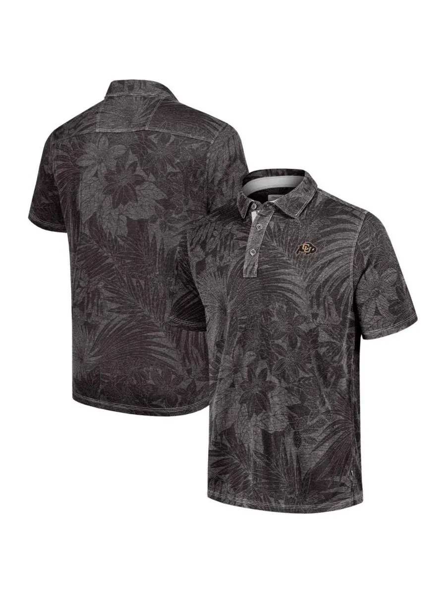 Tommy Bahama Мужская черная поло-рубашка Colorado Buffaloes Sport Santiago Paradise — изображение 1 из 3, черный