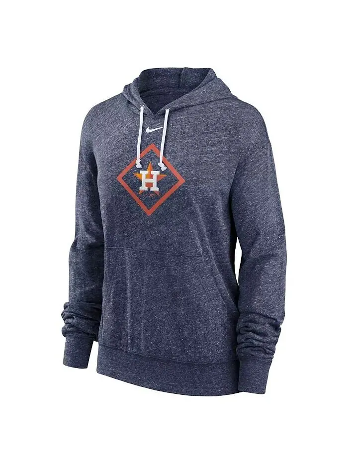 Женский темно-синий пуловер с капюшоном в винтажном стиле Houston Astros Diamond Icon Gym Nike — изображение 3 из 3