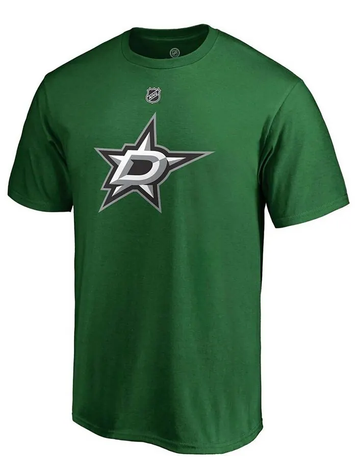 Мужская зеленая футболка с именем и номером команды Tyler Seguin Kelly Dallas Stars Team Fanatics — изображение 2 из 3