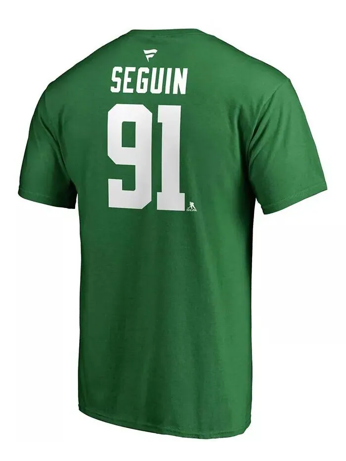 Мужская зеленая футболка с именем и номером команды Tyler Seguin Kelly Dallas Stars Team Fanatics — изображение 3 из 3