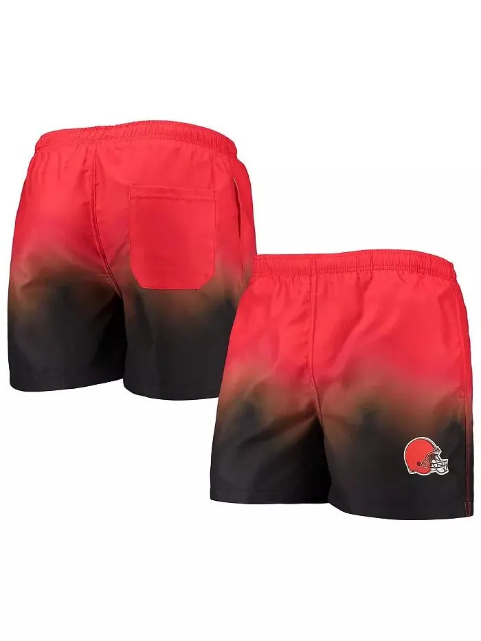 Мужские оранжевые, коричневые шорты для плавания Cleveland Browns Dip-Dye FOCO — изображение 1 из 3