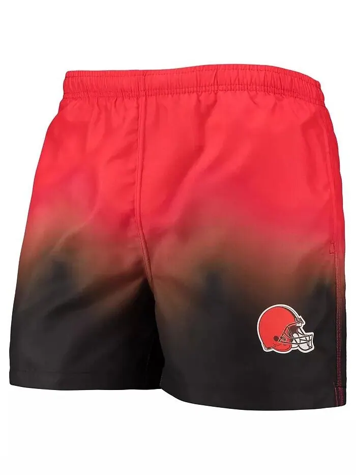 Мужские оранжевые, коричневые шорты для плавания Cleveland Browns Dip-Dye FOCO — изображение 2 из 3