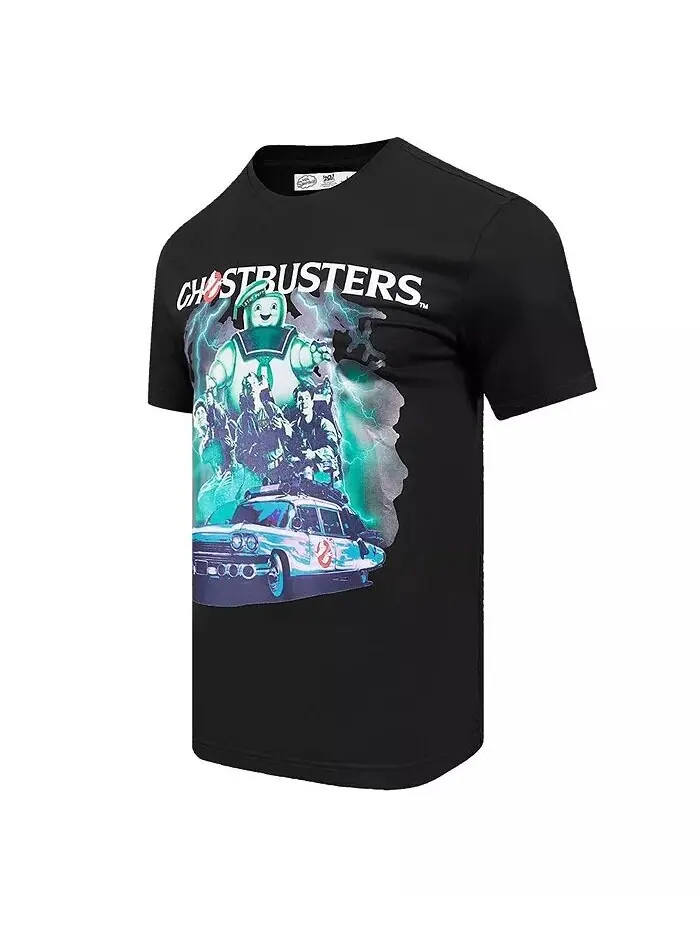 Мужская и женская черная футболка Ghostbusters Monsters Freeze Max — изображение 4 из 4