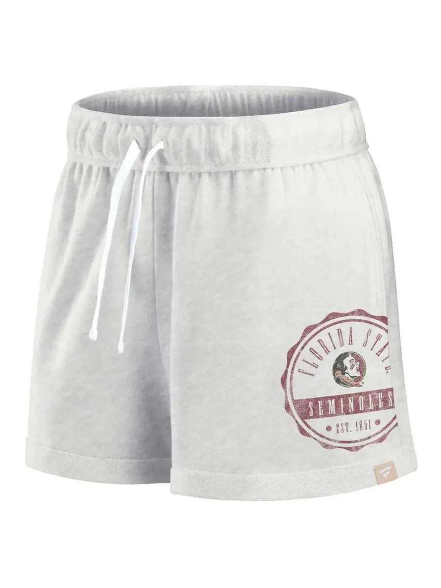 Женская команда «Флорида Стэйт Семинолз» (Oatmeal Florida State Seminoles) выиграла шорты Badge — изображение 3 из 3, овсяный
