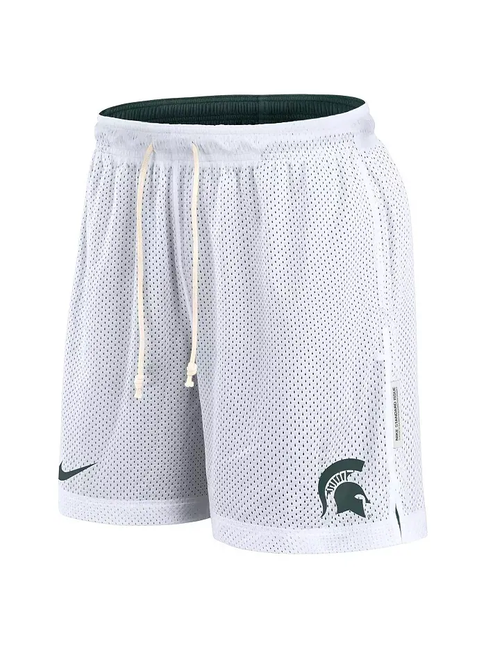 Мужские бело-зеленые реверсивные шорты для тренировок Michigan State Spartans Primetime Nike — изображение 2 из 5