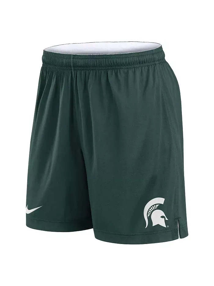 Мужские бело-зеленые реверсивные шорты для тренировок Michigan State Spartans Primetime Nike — изображение 4 из 5