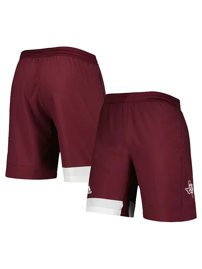 Мужские бордовые тренировочные шорты Texas A&M Aggies AEROREADY adidas — изображение 1 из 1