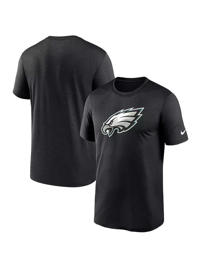 Мужская черная футболка Philadelphia Eagles Legend Logo Performance Nike — изображение 1 из 3