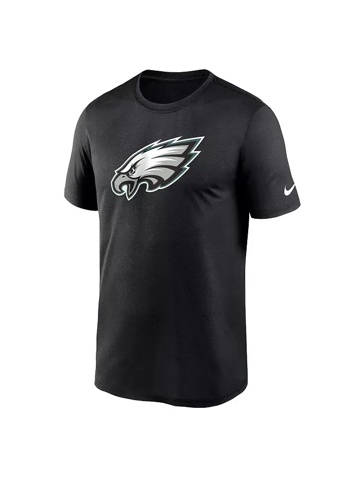 Мужская черная футболка Philadelphia Eagles Legend Logo Performance Nike — изображение 2 из 3