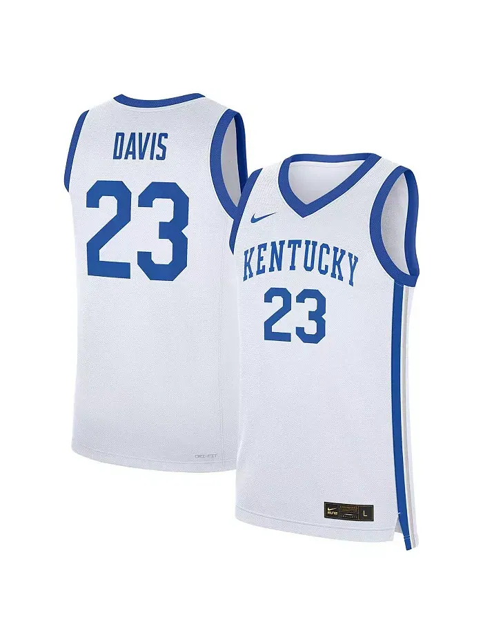 Мужская баскетбольная майка Anthony Davis White Kentucky Wildcats Performance Replica Nike — изображение 1 из 3