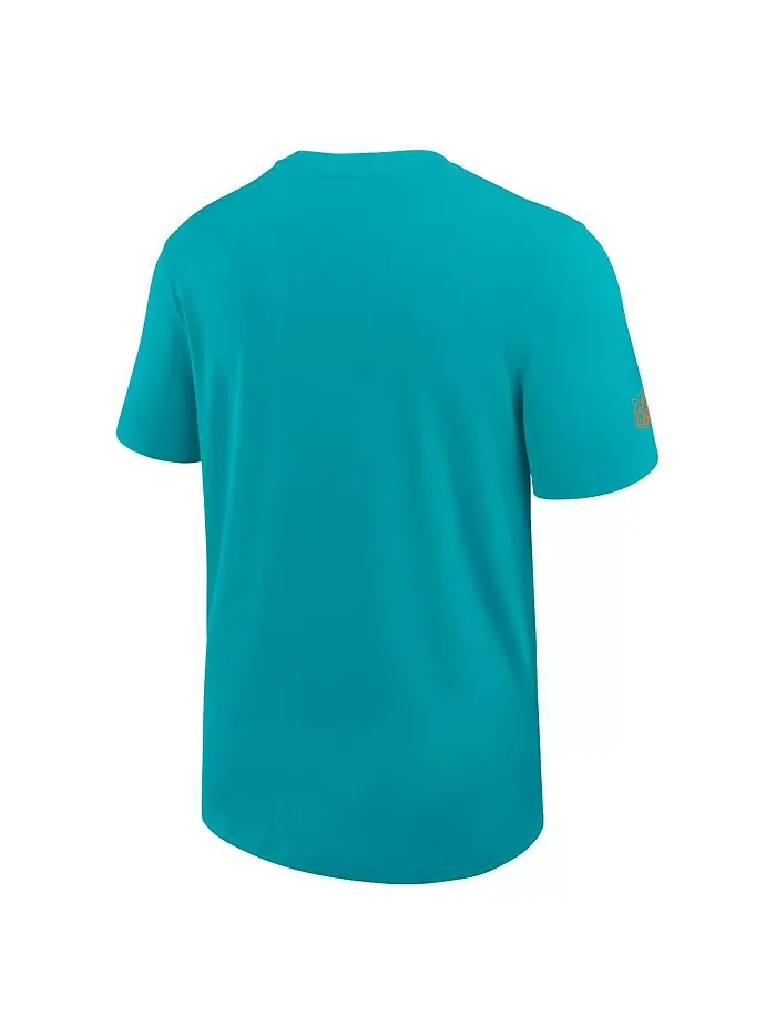 Мужская футболка Aqua Miami Dolphins Sideline UV Performance Coach Nike — изображение 3 из 3