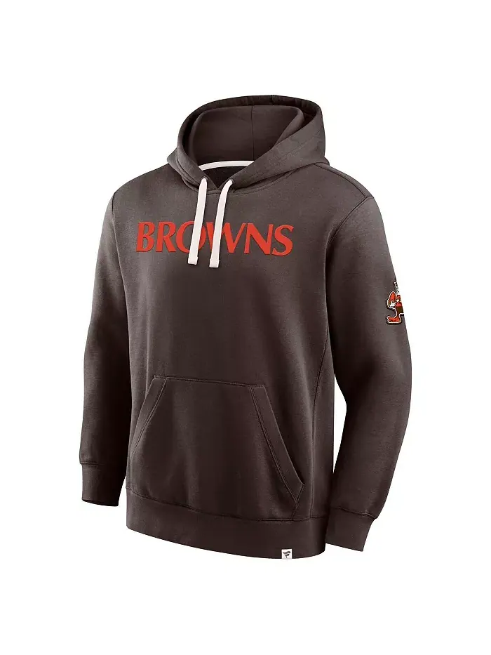 Мужская коричневая толстовка Cleveland Browns New Horizons Heritage с капюшоном Fanatics — изображение 2 из 3