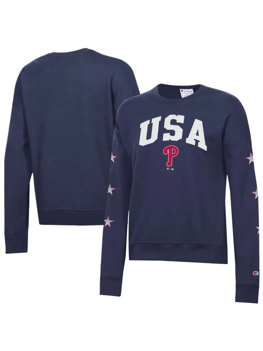 Свитшот с круглым вырезом Americana Philadelphia Phillies Champion