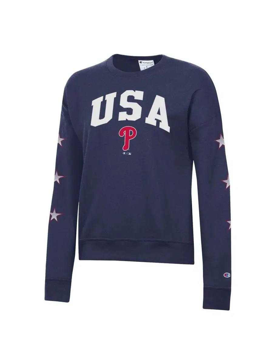 Свитшот с круглым вырезом Americana Philadelphia Phillies Champion — изображение 2 из 3, темно-синий