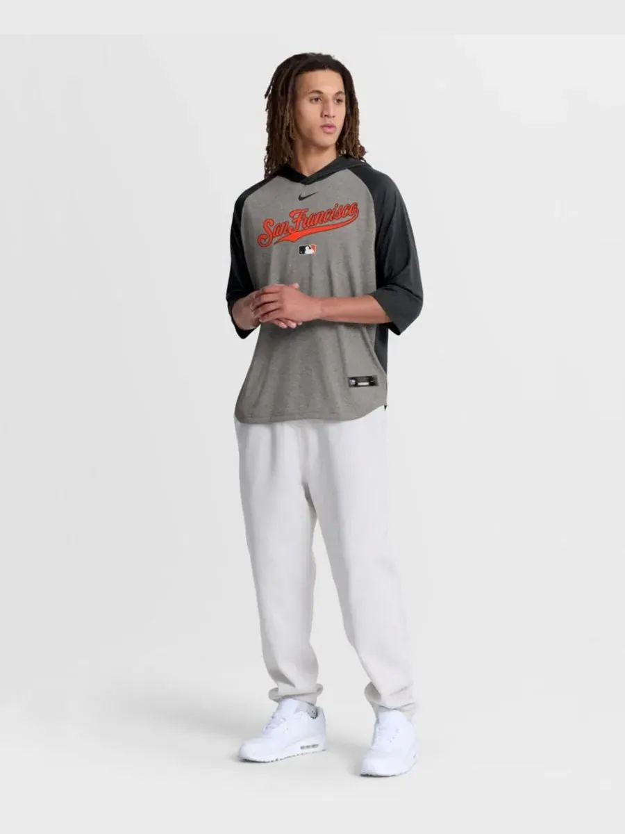 Футболка с капюшоном и рукавом 3/4, реглан Nike — изображение 4 из 4, черный