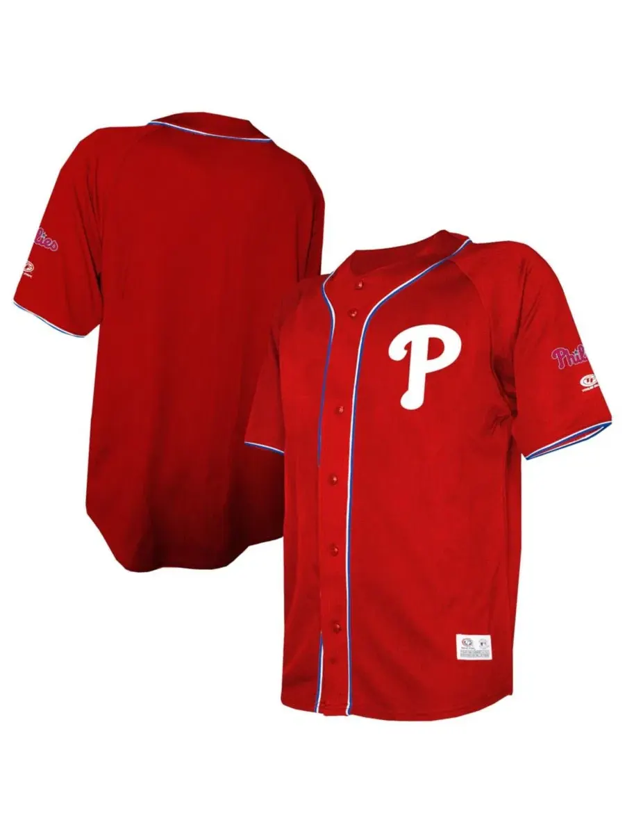 Футболка-джерси с принтом Philadelphia Phillies Stitches — красный