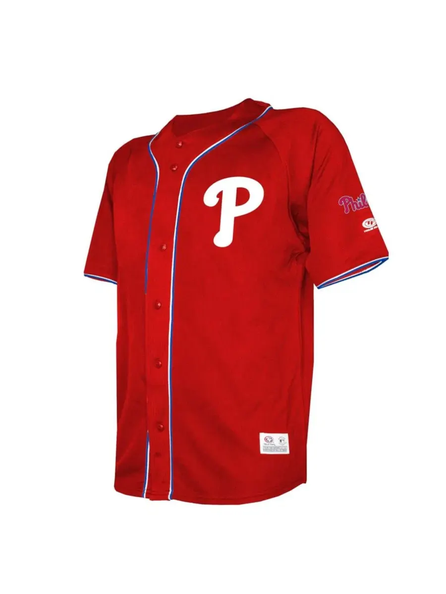 Футболка-джерси с принтом Philadelphia Phillies Stitches — изображение 3 из 3, красный
