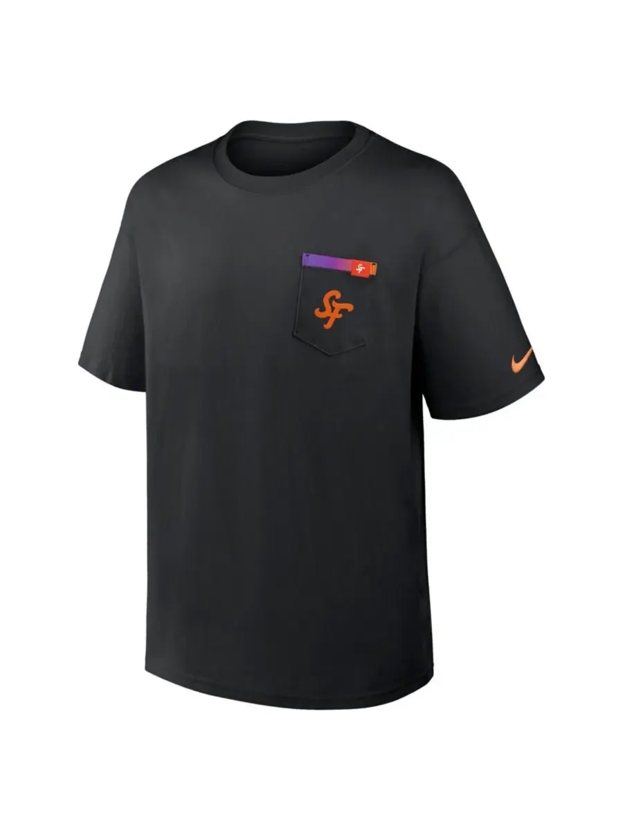 Футболка с нагрудным карманом San Francisco Giants City Connect Max90 Nike — изображение 2 из 2, черный