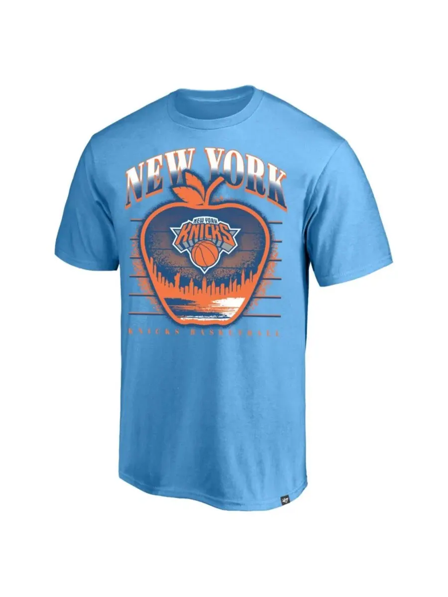 Футболка с принтом New York Knicks Apple Profile — изображение 2 из 3, синий