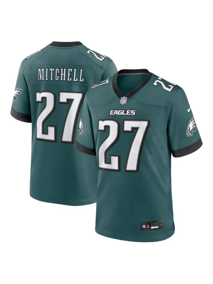 Футболка Nike Quinyon Mitchell Philadelphia Eagles Team Game — изображение 1 из 3, зеленый