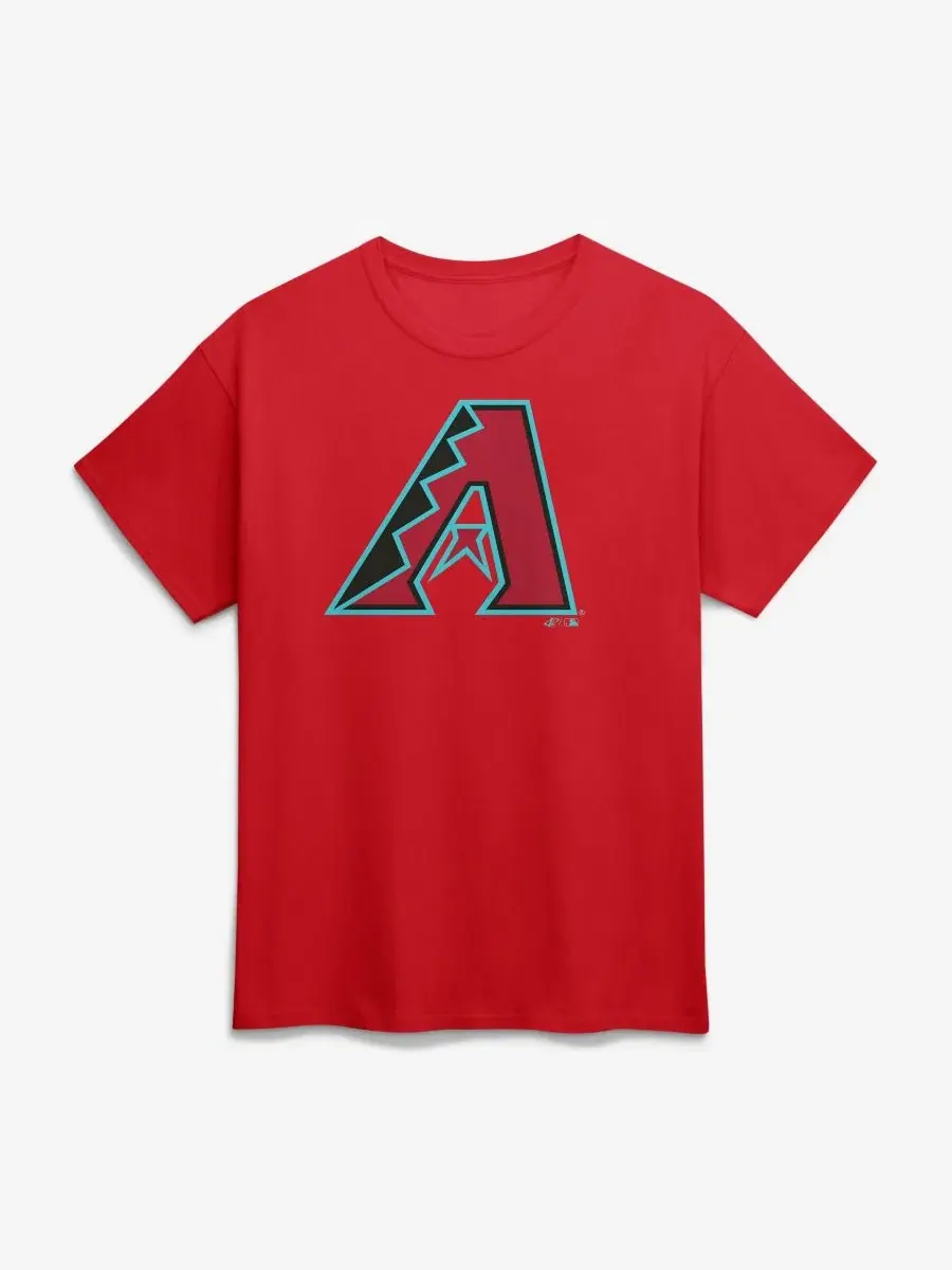 Футболка с логотипом Arizona Diamondbacks Red Logo Athletic — изображение 1 из 3, красный