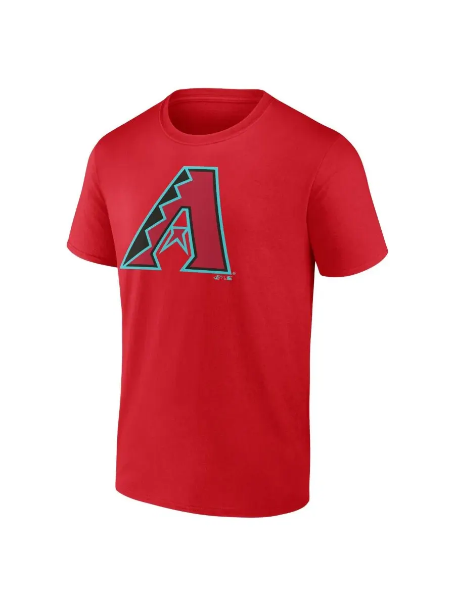 Футболка с логотипом Arizona Diamondbacks Red Logo Athletic — изображение 2 из 3, красный