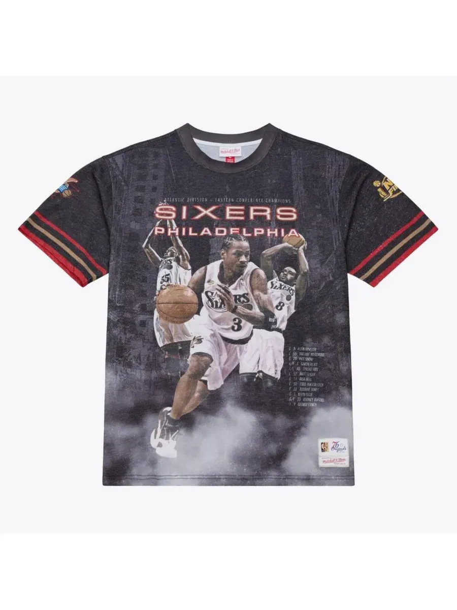Футболка с принтом, модель Hardwood Classics Originals Collection Mitchell & Ness — изображение 1 из 4, черный
